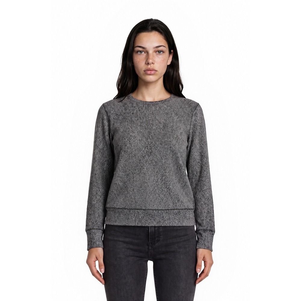 Lululemon Long Sleeve Sweater Top Womens Size 4 Black Static Space Dye Thumbhole